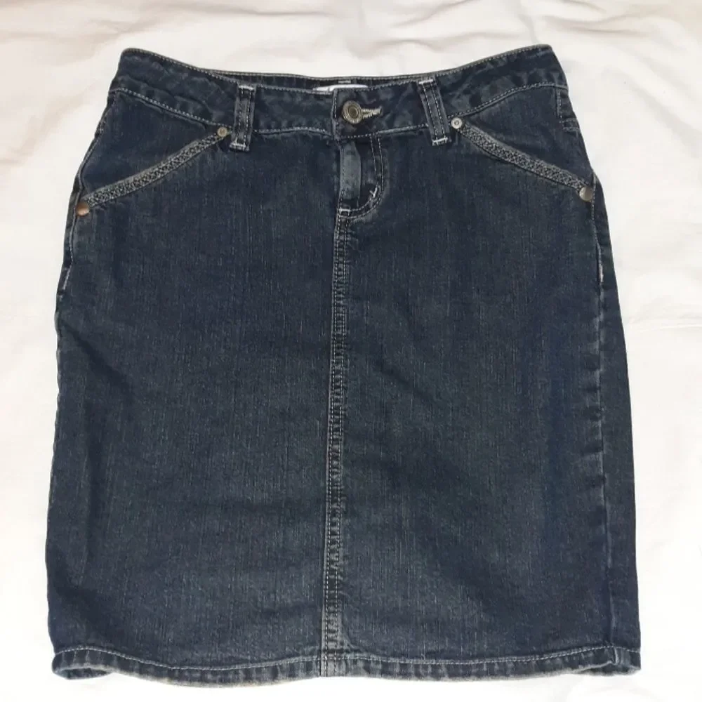 Paul & Joe Jean Pencil Skirt w Owls on Pockets‎ 5